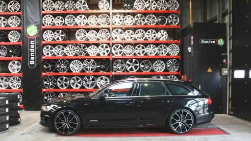 Set 21 inch GMP Gunner zwart - gepolijst gemonteerd op deze Audi A6 bij Banden XL.jpg